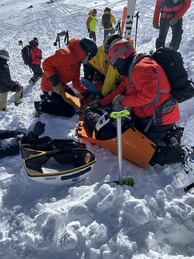 Firefighters managing Switzerland ski resort fire in alpine area