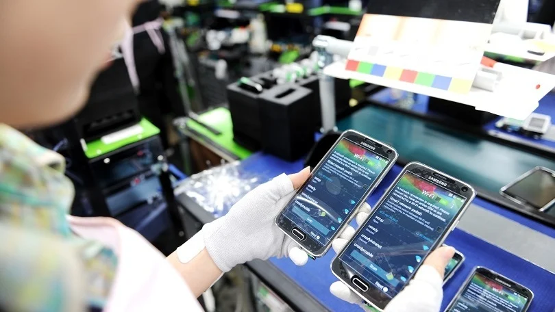 Samsung AI mobile devices produced at global manufacturing facilities