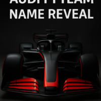 Audi F1 Team name reveal with Audi Formula 1 car and branding