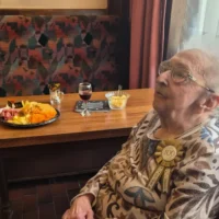 100 year old Georgette reopens Café Rembrandt in  Zoutleeuw