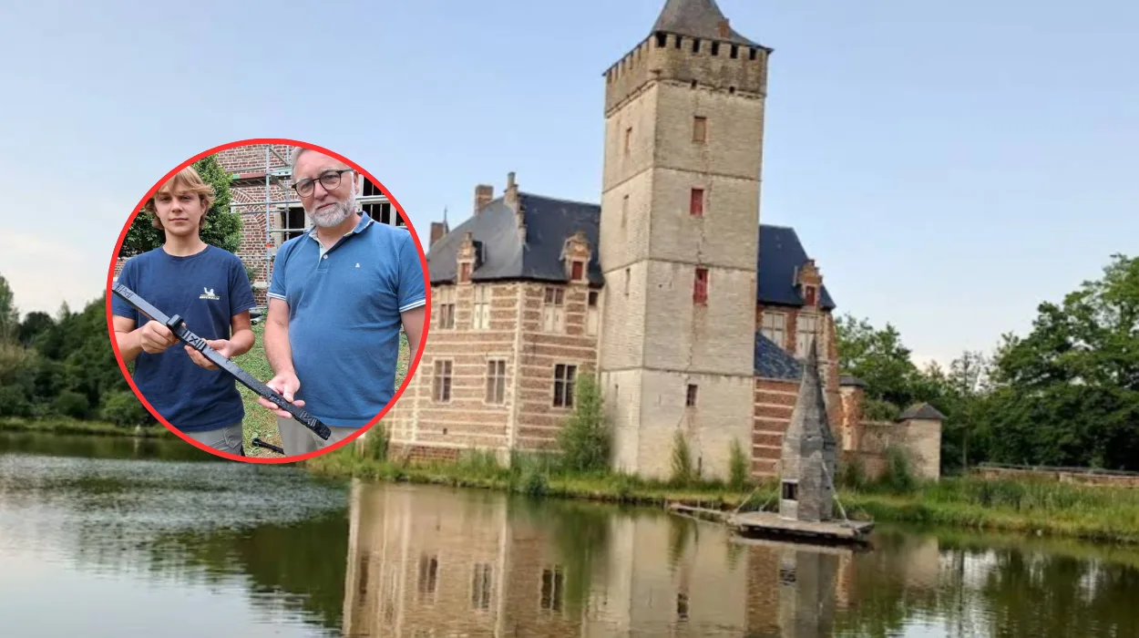 14-year-old blacksmith Bruce makes ironwork in Tielt-Winge