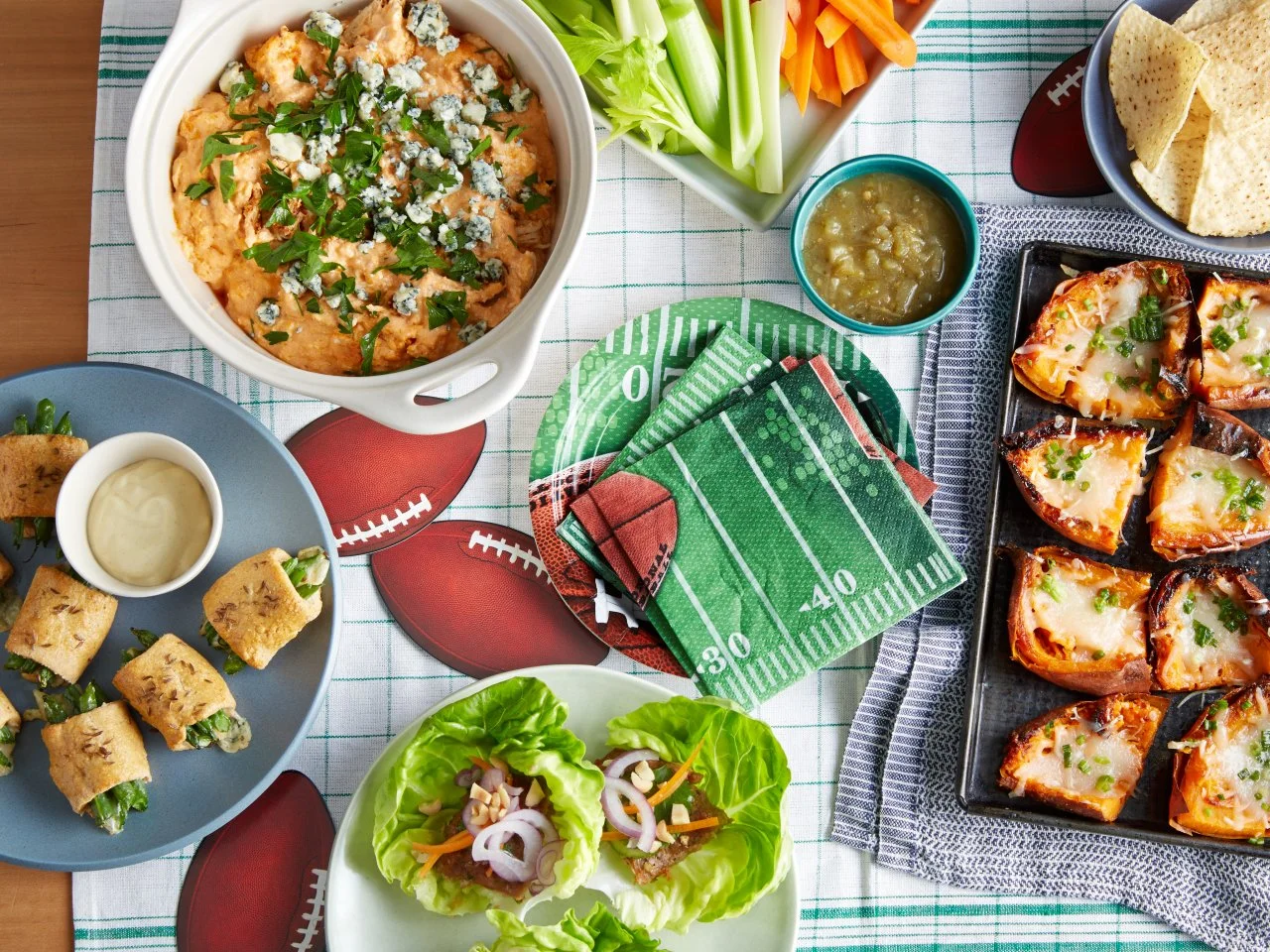 Super Bowl salad trend alongside classic party foods