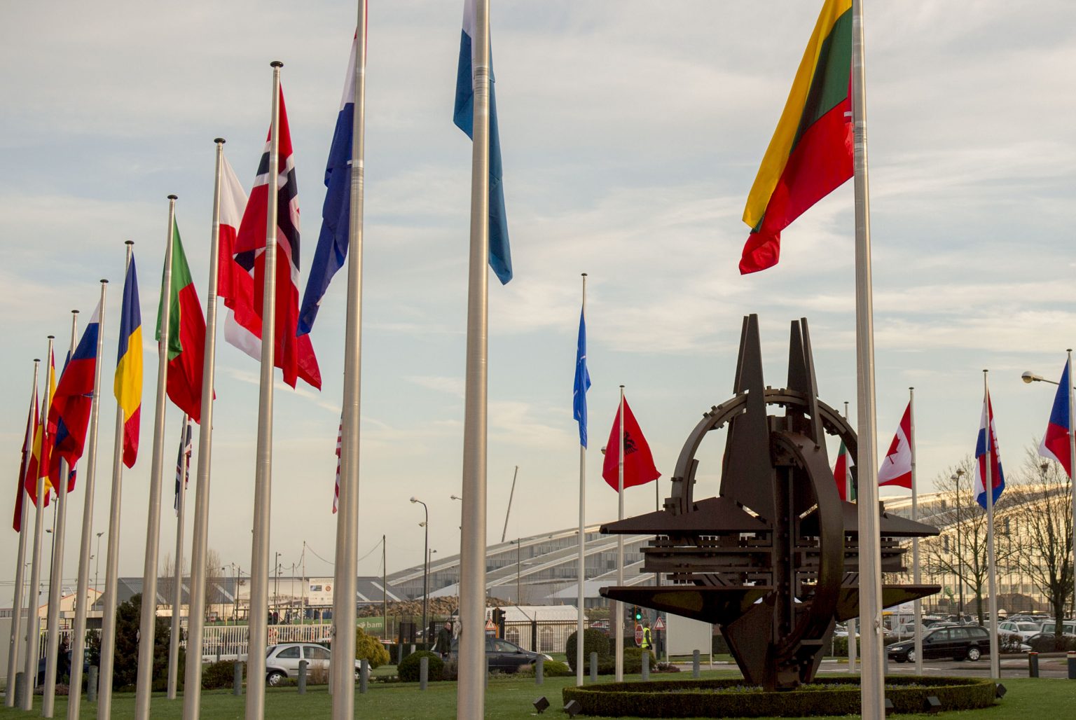 NATO headquarters in Brussels amid Europe hybrid war security concerns