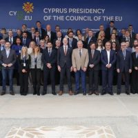 Regional leaders discussing EU budget 2028-2034 during CPMR Political Bureau meeting in Nicosia