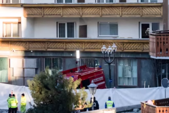 Swiss ski resort town blaze aftermath