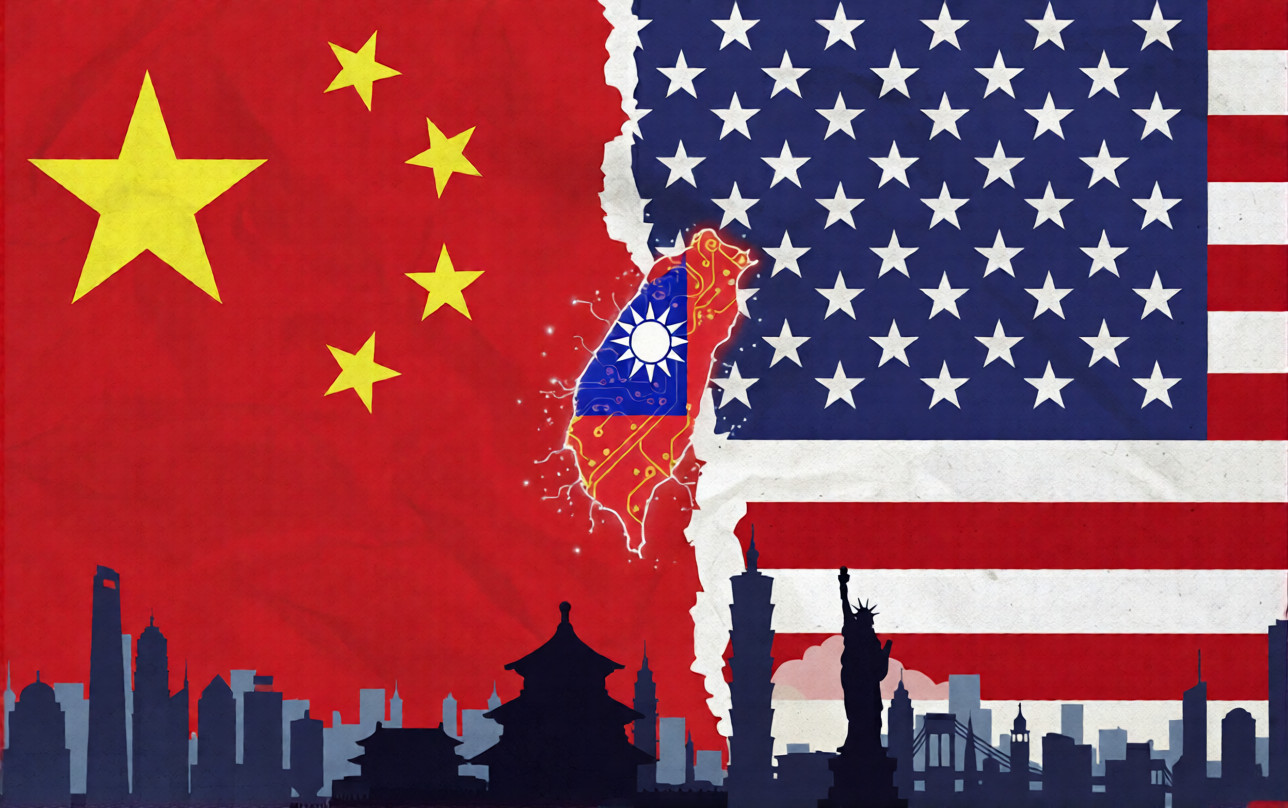 Graphic illustrating military presence and strategic bases near Taiwan as US arms sale fuels regional friction