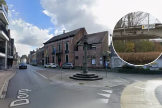 2 men rescue a woman from sinking car on Uitbergen bridge in Berlare