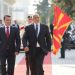 Prime ministers Zoran Zaev and Boyko Borisov during an official meeting in Skopje, North Macedonia