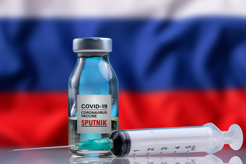 Antalya, TURKEY - August 11, 2020. The Covid-19 coronavirus vaccine produced in Russia named sputnik.