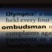ombudsman word in a dictionary. ombudsman concept.