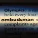ombudsman word in a dictionary. ombudsman concept.