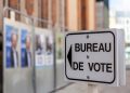 Chartres, France - March 15, 2020: Image of a guide to a polling place in France during the French municipal elections. French people were urged to vote in local elections amid coronavirus lockdown