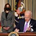 America ,10 Jan 2021:In this Picture American prim minister Joe Biden has shown while signing some papers( Selective focus)