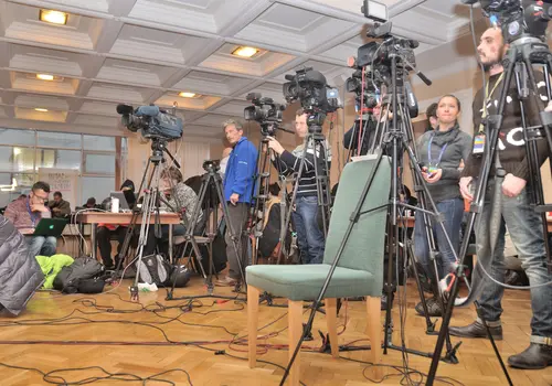 Kiev,,Ukraine,Ã¢â?â?,6,December,2013:,Unknown,Journalists,Prepare,To