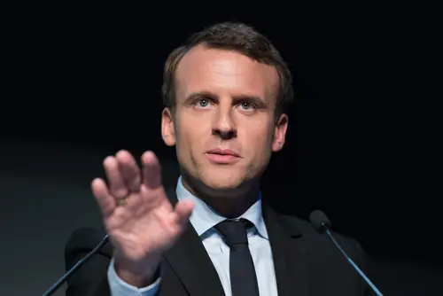 Paris,,France,-,April,,13,2017,:,Emmanuel,Macron,At