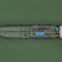 Thanker,Ship,In,The,Ocean