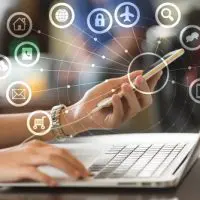 Woman,Use,Laptop,And,Smartphone,With,Iot,,Internet,Of,Things