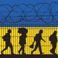 Flag,Of,Ukraine.,Illegal,Entry,Of,Citizens,To,Country.,Refugees