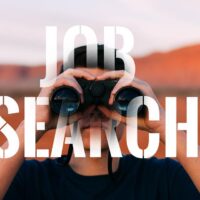 a man seeing through job search