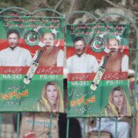 Karachi,,Pakistan;,08/2018:,Imran,Khan's,Poster,In,Karachi,,After,The