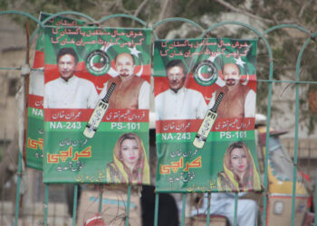 Karachi,,Pakistan;,08/2018:,Imran,Khan's,Poster,In,Karachi,,After,The