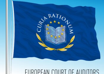 European,Court,Of,Auditors,Flag,,European,Union,,Vector,Illustration