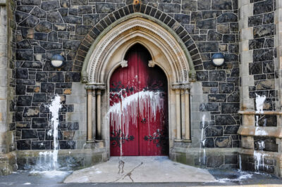 Church buildings in Brussels more often victims of vandalism than mosques.