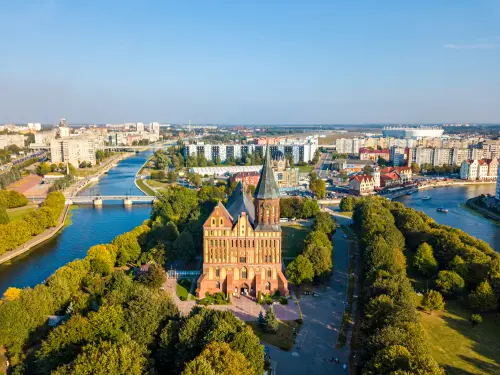 Russia,,Kaliningrad,-,September,20,,2018:,Aerial,View,The,Central