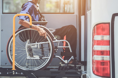 Disabled,Bus,Concept,:,Disabled,People,Sitting,On,Wheelchair,And