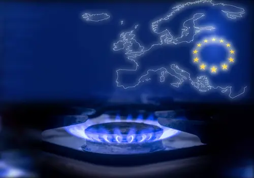 The,Blue,Flame,Of,A,Gas,Stove,In,The,Dark.