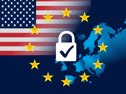 EU and american flag - Data Protection