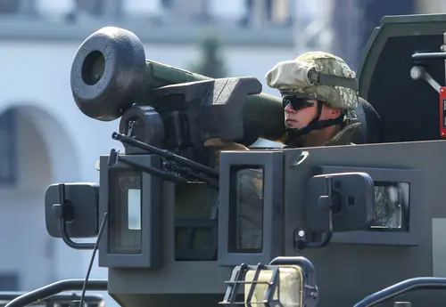 Kyiv,,Ukraine,-,August,24,,2021:,Ukrainian,Fighter,With,A