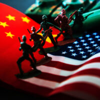 China-us,Trade,War,Concept,-,Military,Battle,On,China,And