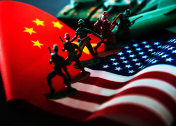 China-us,Trade,War,Concept,-,Military,Battle,On,China,And