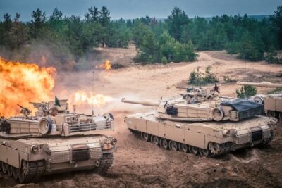 Adazi,,Latvia,,June,2016,-,U.s.,M1,Abrams,Tanks,Fire