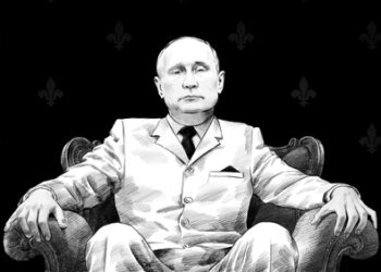 Vladimir Putin. Portrait Drawing Illustration. April 20, 2020