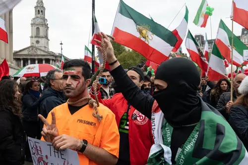 London,,Uk.,5th,November,2022.,Protestors,Recreate,Scenes,Of,Prisoner