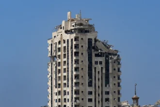 Gaza home caves in leaving family without shelter