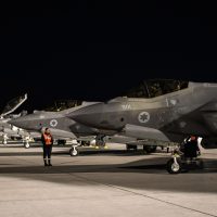 Israeli airstrike during night operation over Tel Aviv in 2026