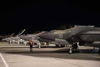 Israeli airstrike during night operation over Tel Aviv in 2026