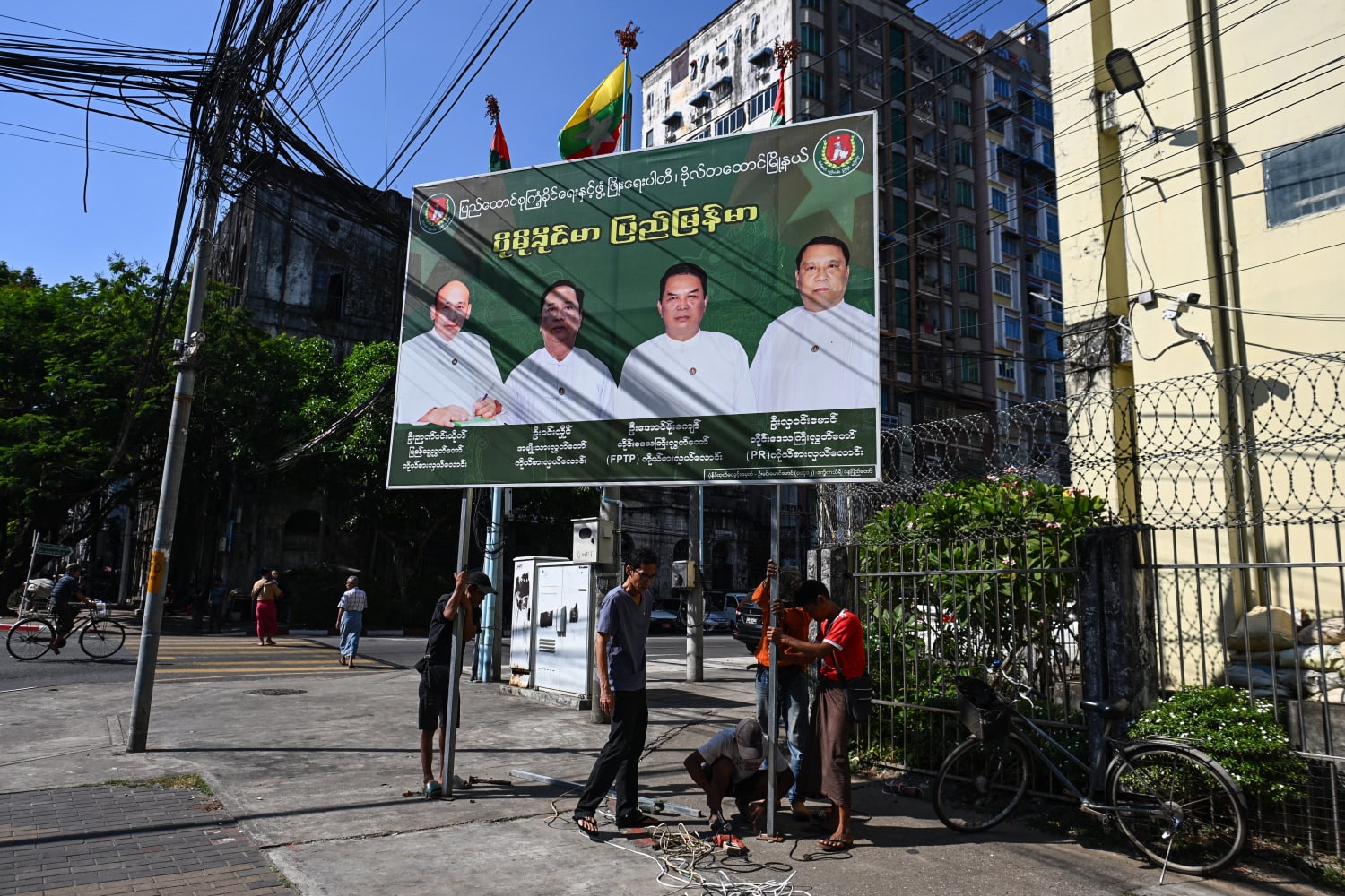 Myanmar election day scenes in Yangon