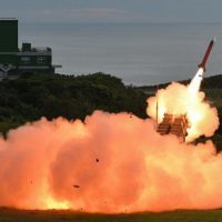 Jordan air defense system radar tracking incoming missile over Middle East sky