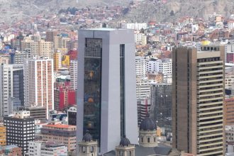 Financial district in La Paz as Bolivia central bank implements new monetary policy