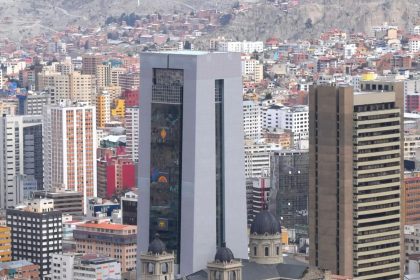 Financial district in La Paz as Bolivia central bank implements new monetary policy