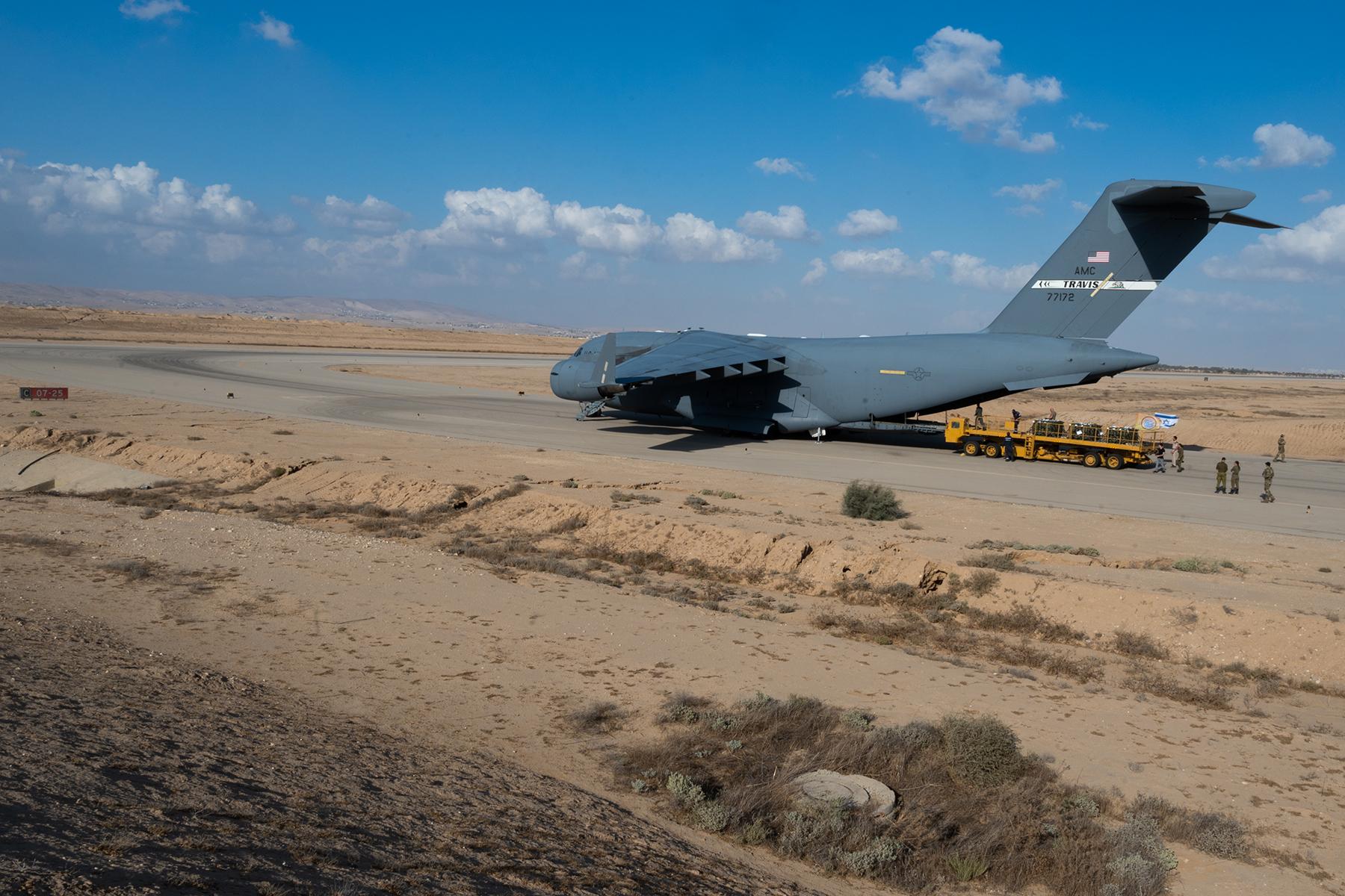 US Weapons Deal Israel F-15I Raam strike aircraft on runway at Israeli air force base
