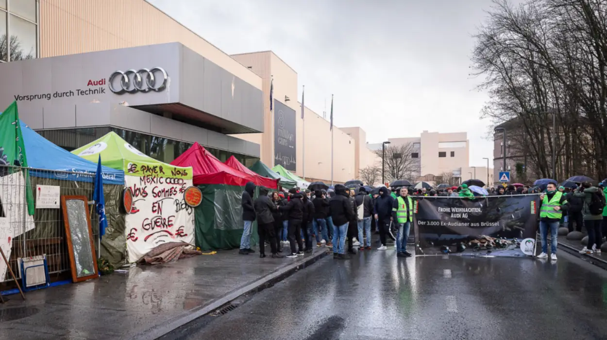 3,000 workers protest Audi Forest closure in Belgium Dascotte demands urgent negotiations
