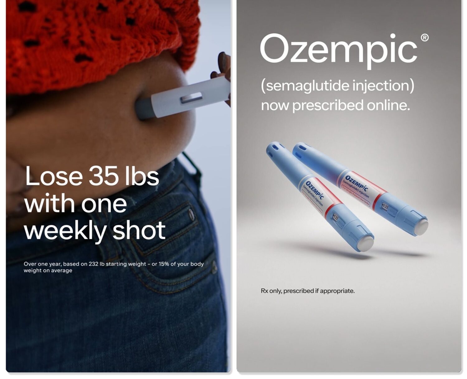 Healthcare advertising spotlight on weight loss drugs