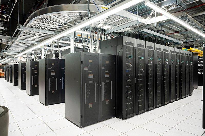 Brussels data centre electricity demand illustrated by high-capacity server racks.
