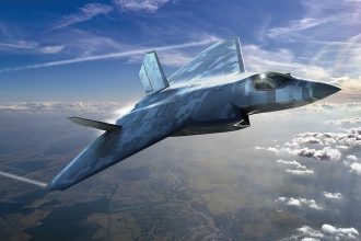Global Combat Air Programme fighter jet concept displayed at Farnborough Airshow