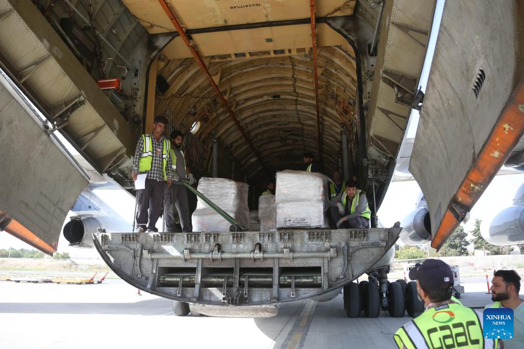 food relief boxes prepared as Azerbaijan sends aid to Iran